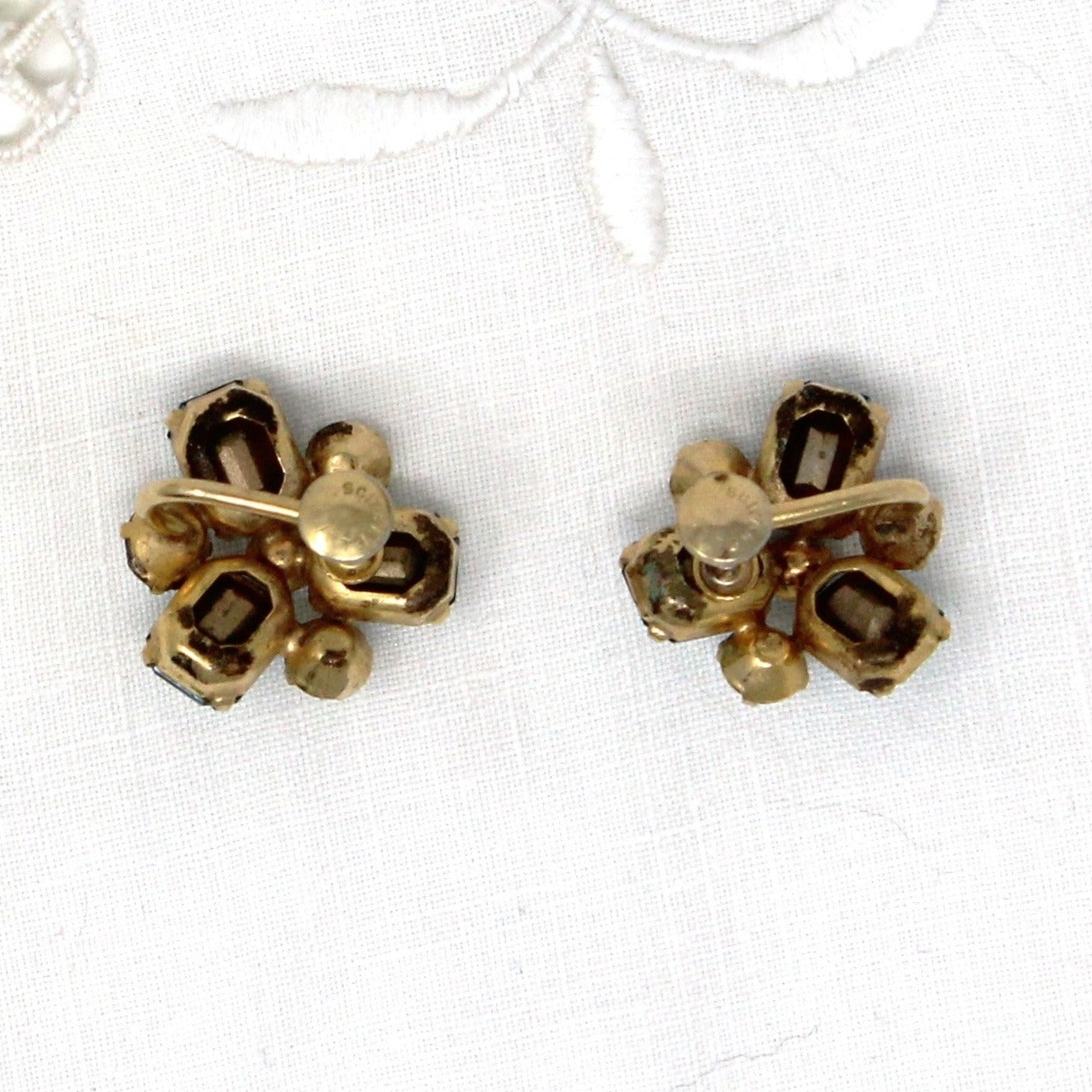 Brooch / Pin and Earrings Set, Scitarelli, Aquamarine Brooch & Earrings Demi Parure, Vintage