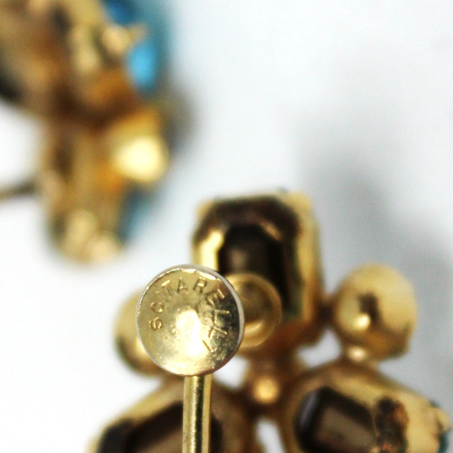 Brooch / Pin and Earrings Set, Scitarelli, Aquamarine Brooch & Earrings Demi Parure, Vintage