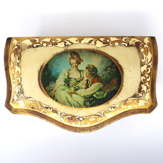 Box, Jewelry Box, Musical, Florentine Style, Victorian, Somewhere My Love, Vintage Japan