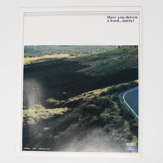 Brochure, 1985 Ford Car Sales Catalog, Dealer Advertising, Mustang, Thunderbird, Crown Victoria, NOS, Vintage