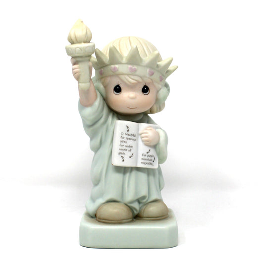 Figurine, Enesco, Precious Moments, Statue of Liberty, America You're Beautiful, Vintage 1992
