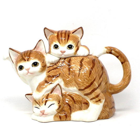 Teapot, Hearth & Home Designs, Three Kittens Catnip Corner, Cat Teapot, Vintage, SOLD