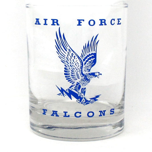 Glasses, Whiskey / Rocks, Air Force Falcons, Feel The Thunder, Blue Falcon Football Logo, Vintage