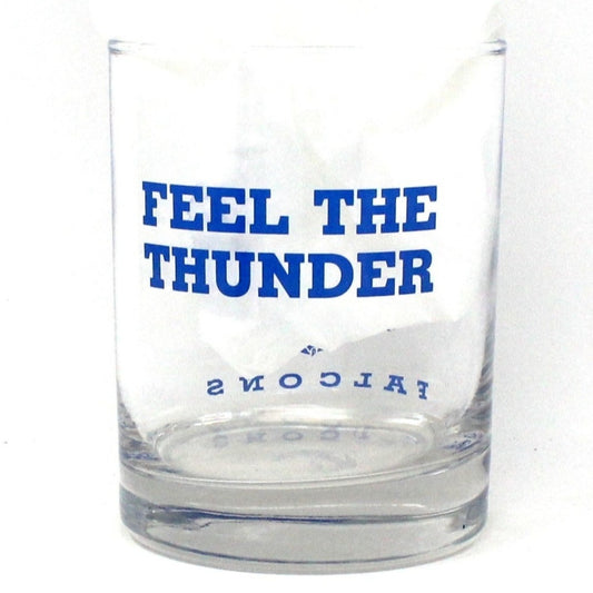 Glasses, Whiskey / Rocks, Air Force Falcons, Feel The Thunder, Blue Falcon Football Logo, Vintage