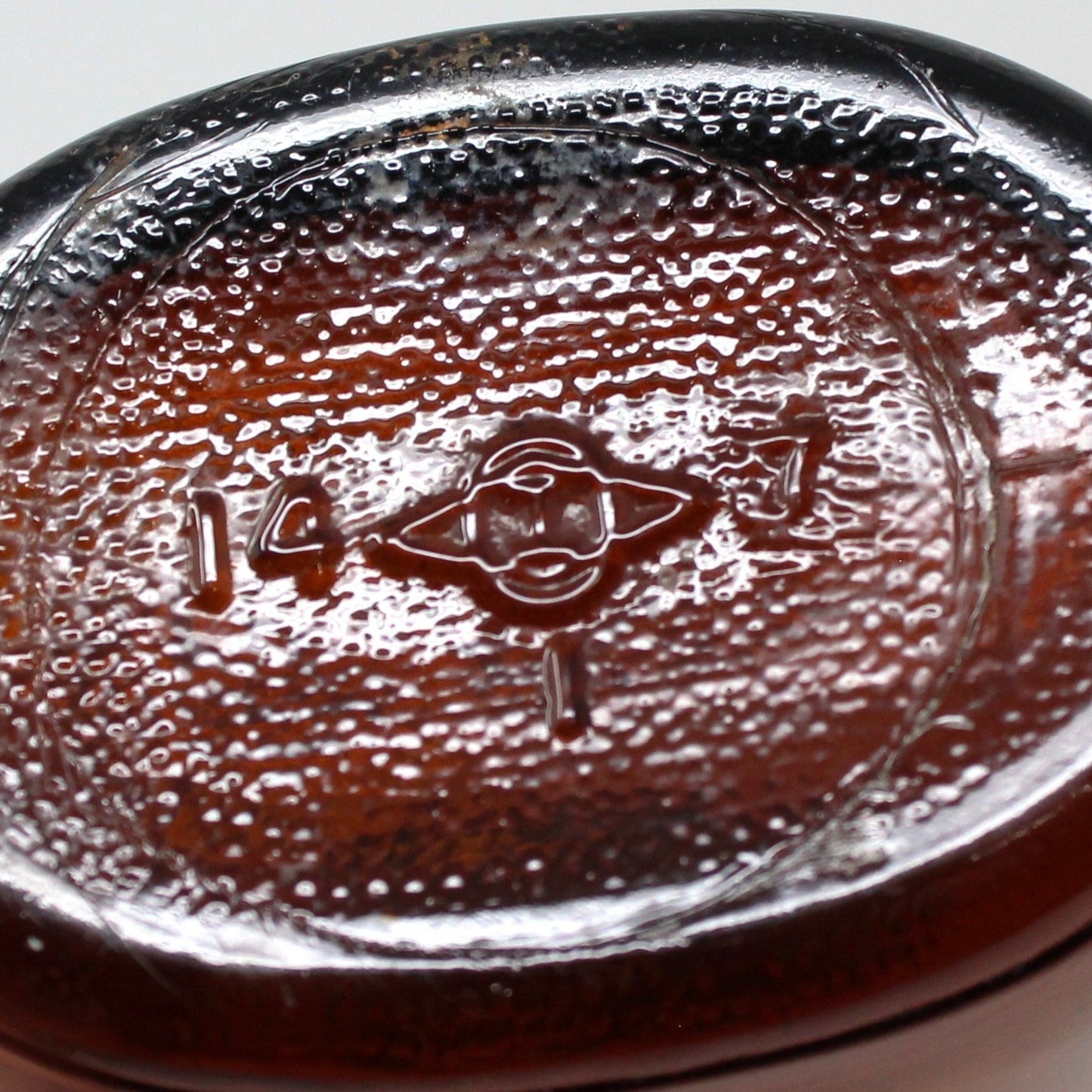 Collectible Bottle, Medicine Bottle, Man with the Fish, Amber Brown Glass, Scotts Emulsion, Vintage, SOLD