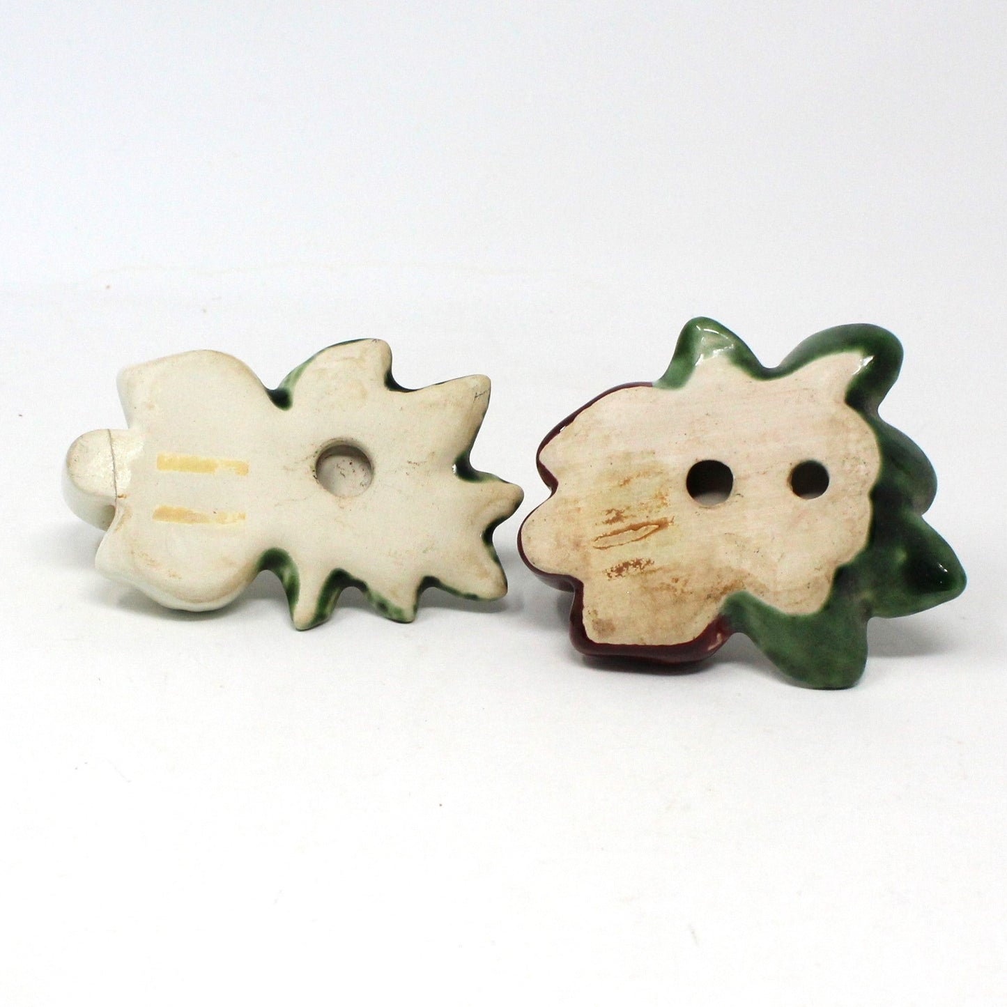 Hooks, Strawberry & Onions Wall Hooks, Set of 2, Ceramic, Vintage