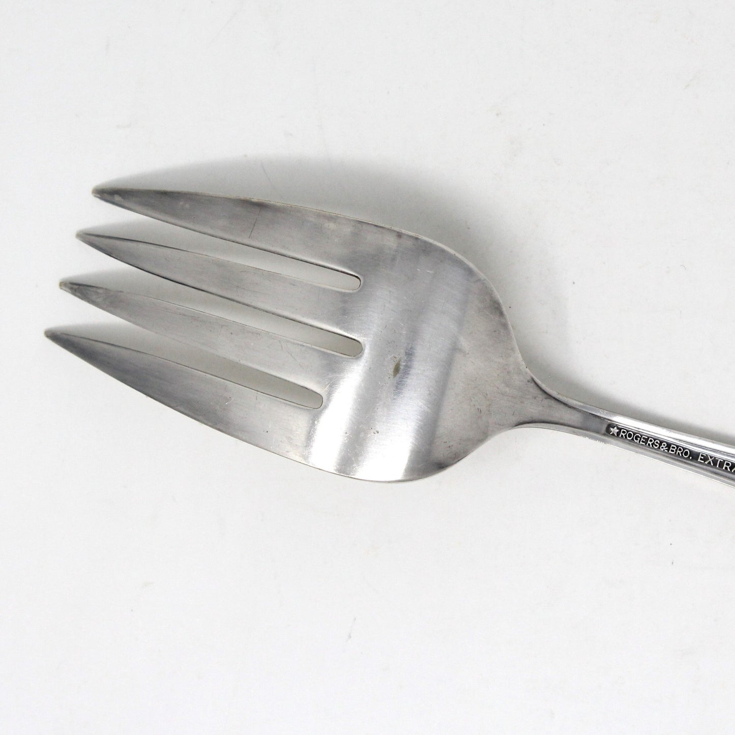 Serving / Meat Fork, Rogers & Bro, Silverplate, Royal Manor, Vintage 1956