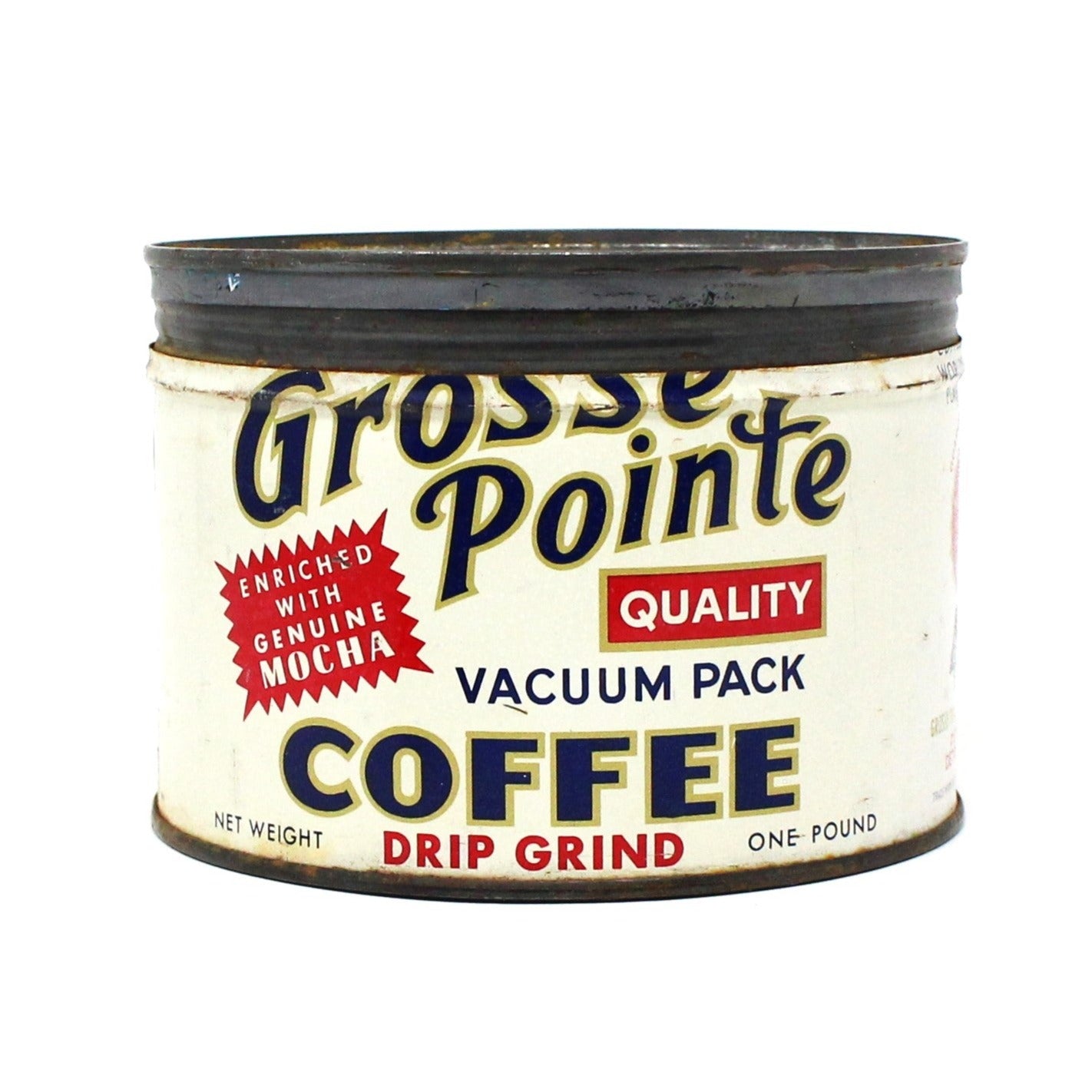 Tins, Coffee Can, Grosse Pointe Collectible Coffee Can, Key Wind, 1 lb, Vintage, SOLD