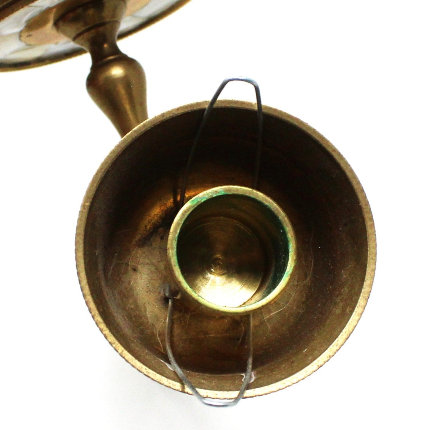 Candle Holders / Sconces, Brass & Mother of Pearl Inlay, Set of 2, Vintage, SOLD