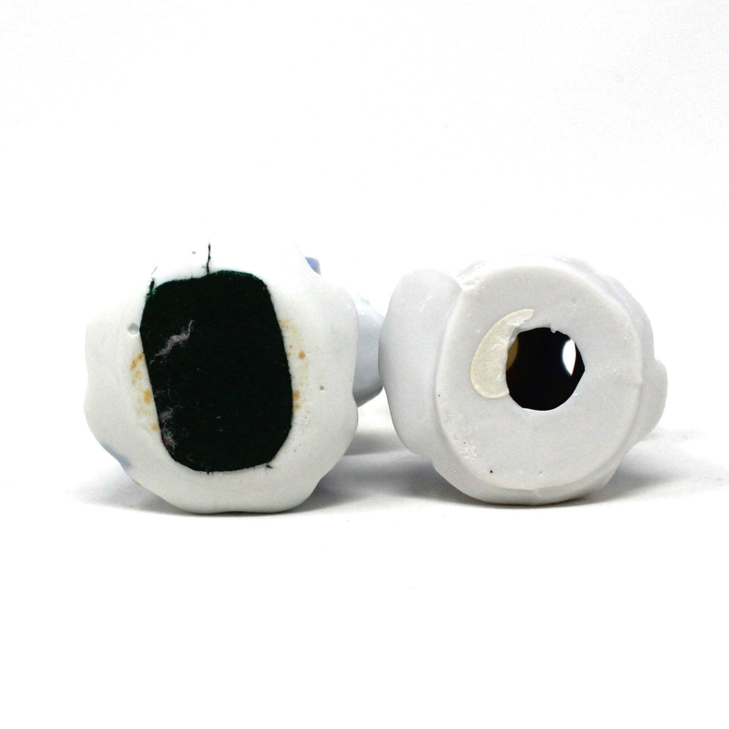 Candle Holders, Berman & Anderson Caroler Figurines, Porcelain, Blue & White, Vintage