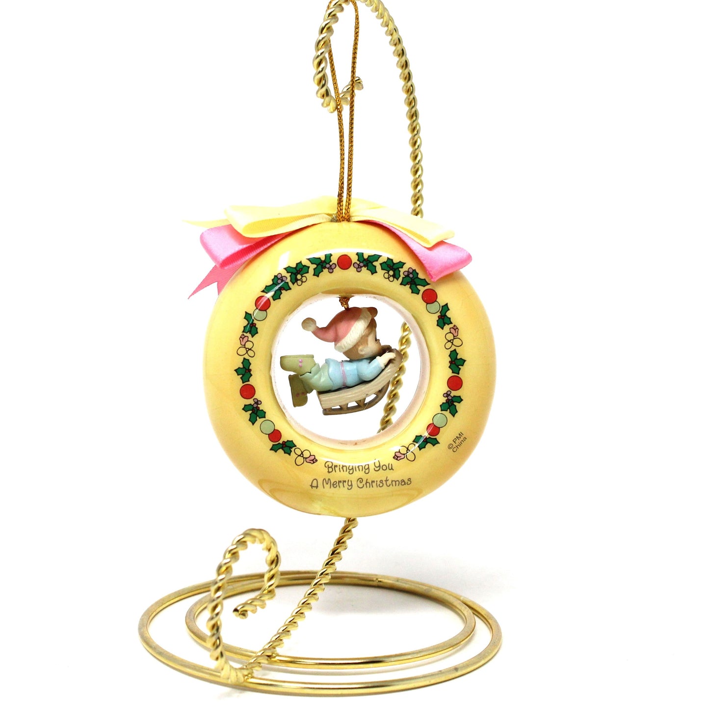 Ornaments, Enesco, Precious Moments, Bringing You A Merry Christmas, 1996, Vintage