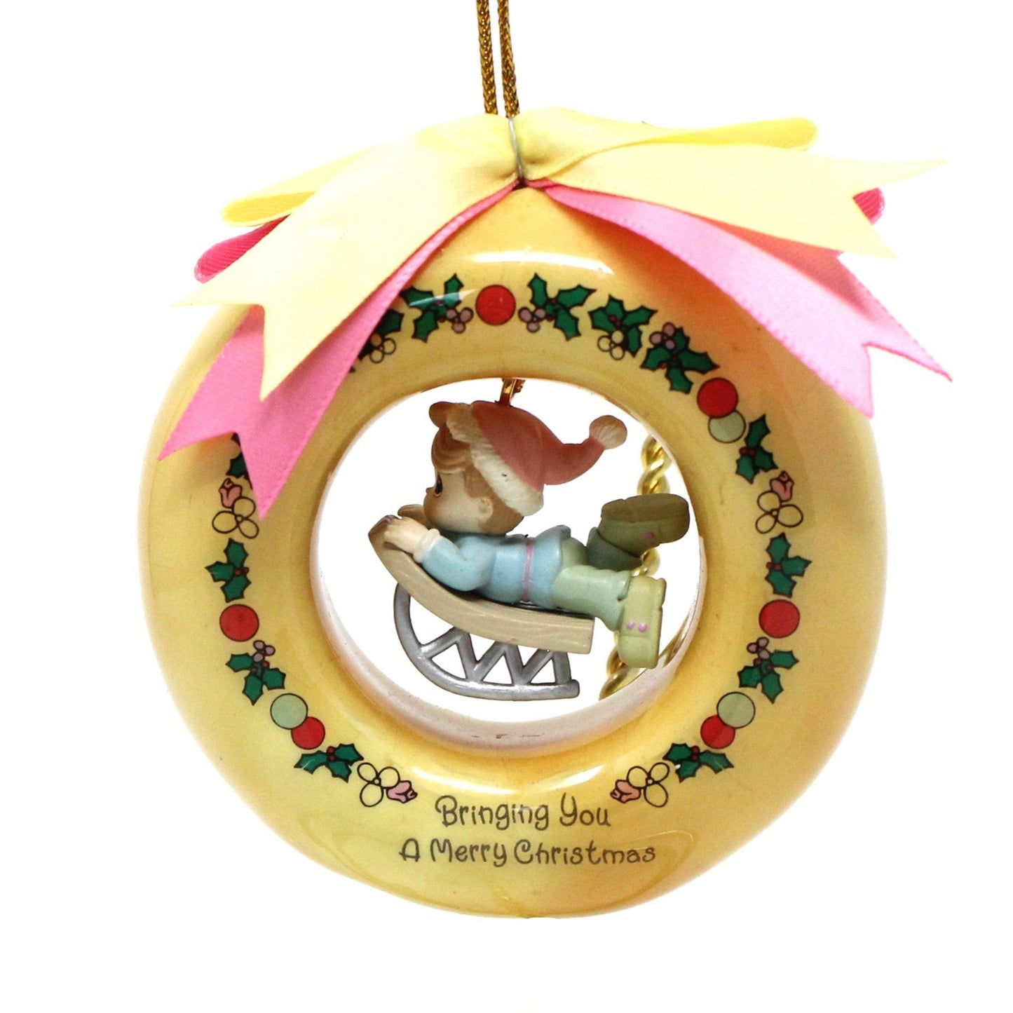 Ornaments, Enesco, Precious Moments, Bringing You A Merry Christmas, 1996, Vintage