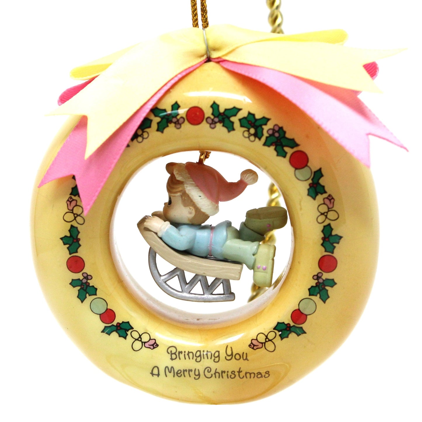 Ornaments, Enesco, Precious Moments, Bringing You A Merry Christmas, 1996, Vintage