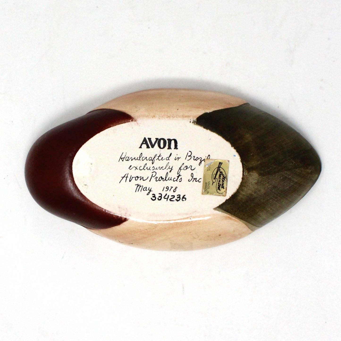 Trinket Box, Avon, Mallard Box, Mallard Duck Ceramic Dish, Hand Painted, Vintage