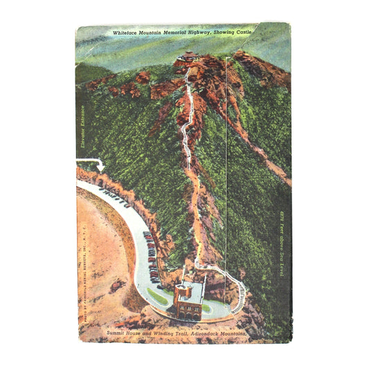 Adirondack Mountains NY Souvenir Photo Book, Vintage 1942, Unused Curt Teich Linen, Ephemera