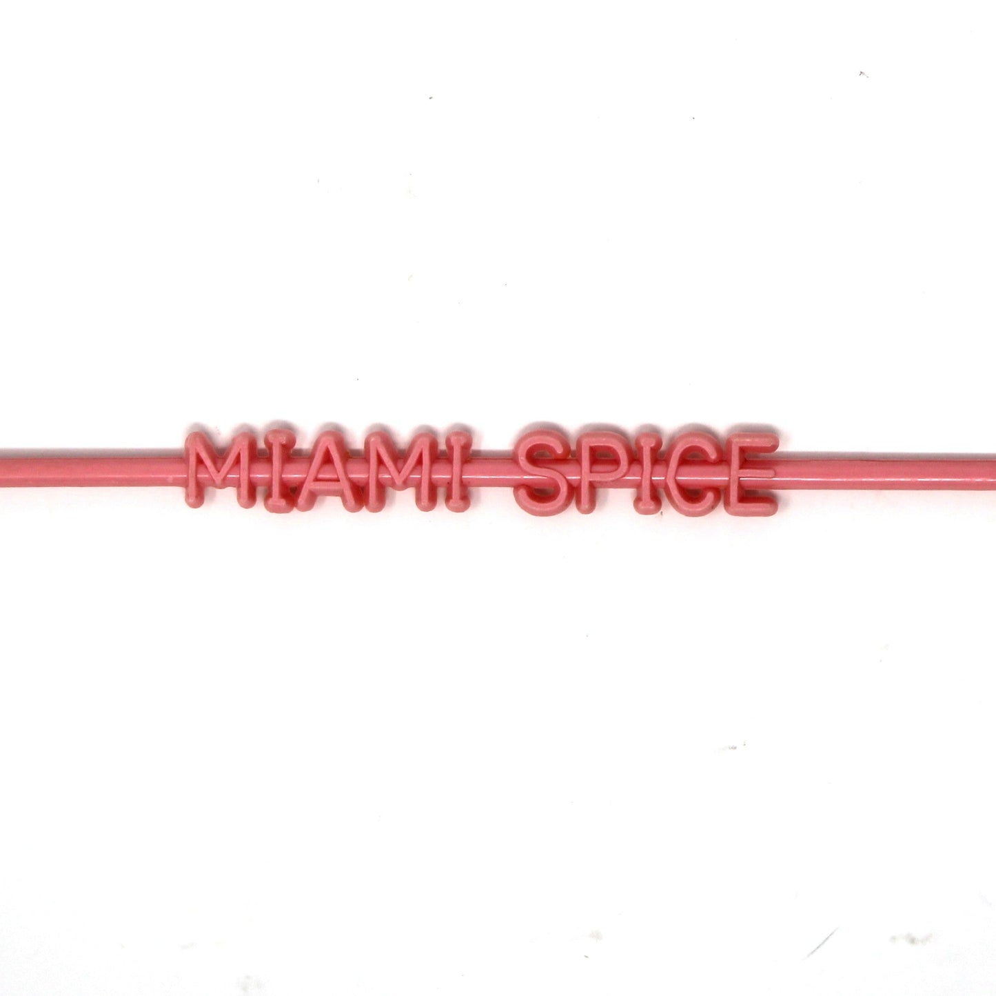 Swizzle Stick Drink Stirrer, Captain Morgan Miami Spice, Pink Flamingo Cutout, Vintage 1980s