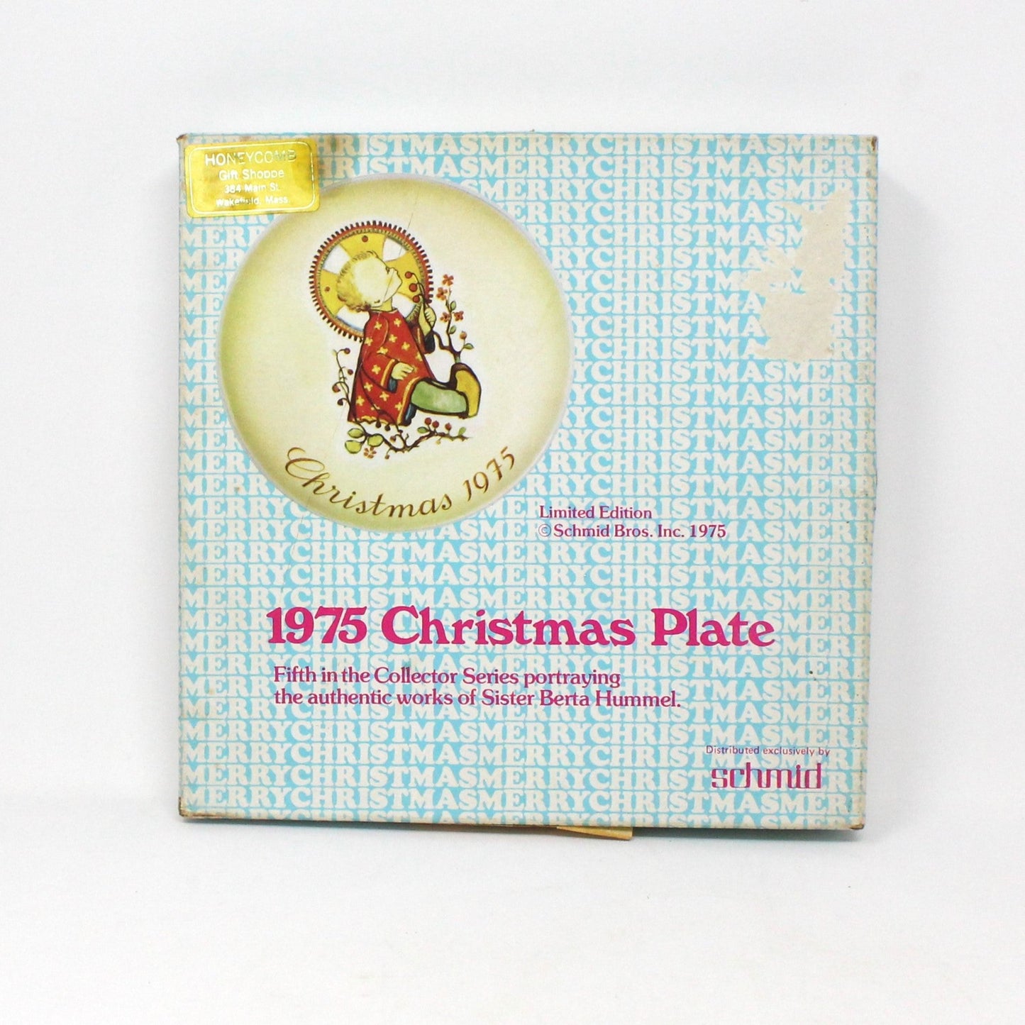 Decorative Plate, Schmid Brothers, Christmas Plate Hummel 1975, Collector Series, in Box, Vintage