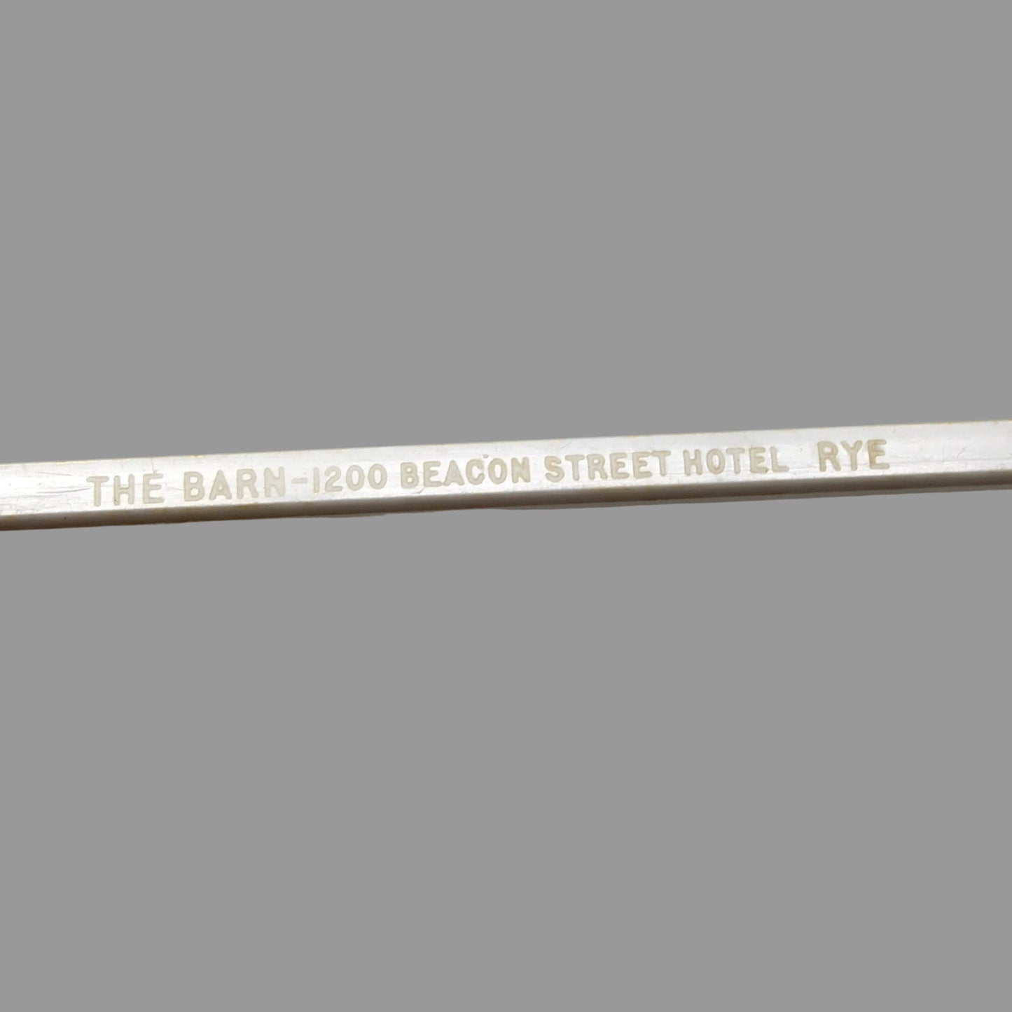 Swizzle Stick Drink Stirrer, The Barn 1200 Beacon Street Hotel Brookline, White Rooster, Vintage 1950s
