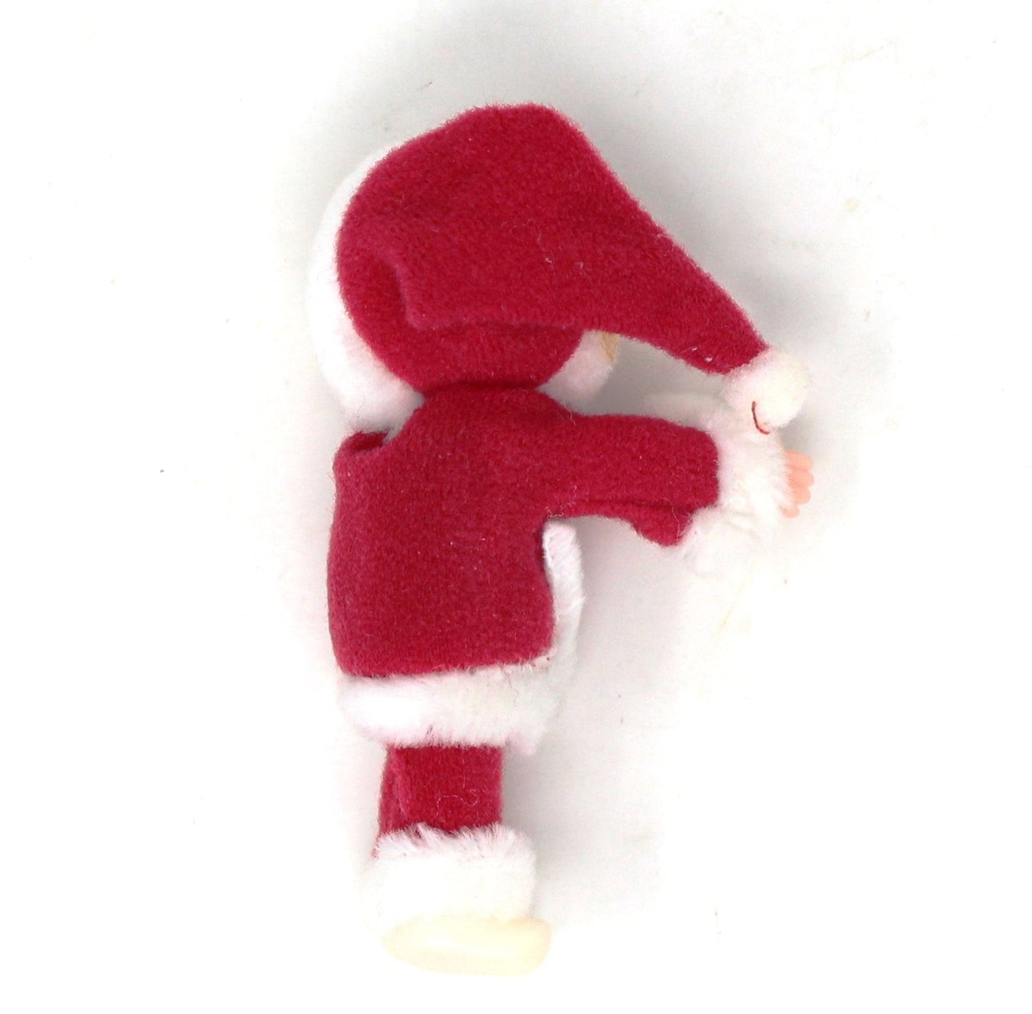 Candle Hugger, Candle Climber Santa, Mid Century, RARE, Fabric & Plastic, Vintage Christmas Collectible