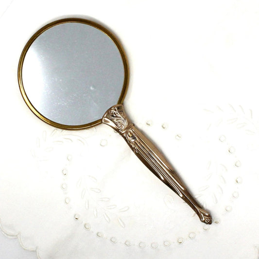 Mirror, Hand Mirror, Art Deco Style, Two Sided with Magnification, Vintage