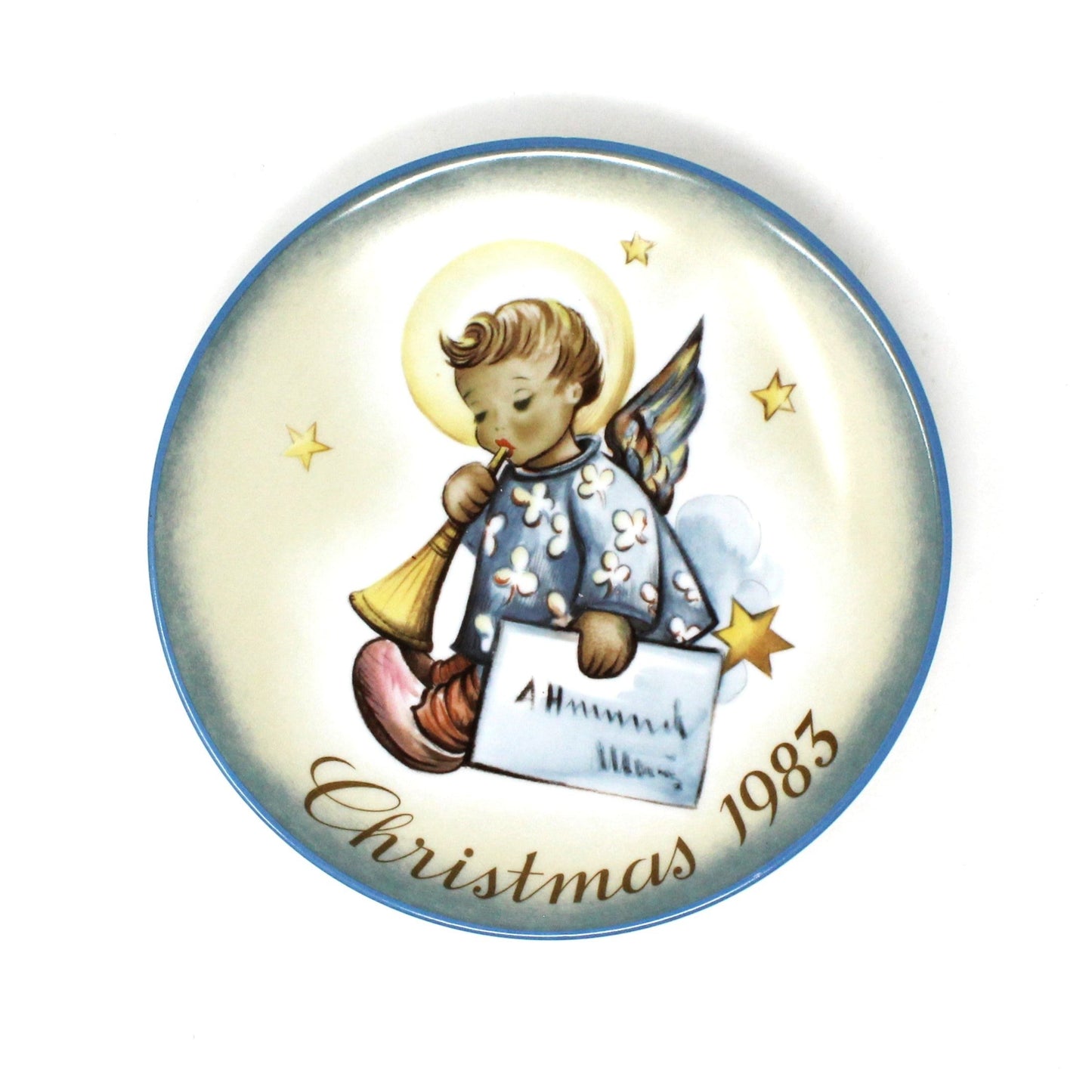Decorative Plate, Schmid Brothers, Christmas Plate Hummel 1983, Angelic Messenger, In Box, Vintage