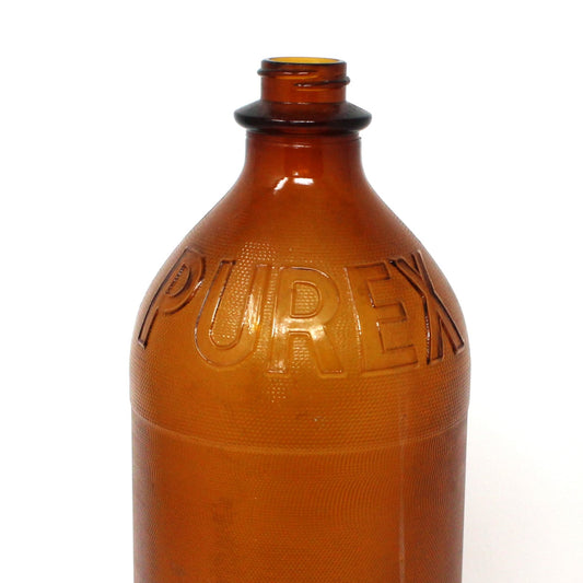 Collectible Bottle, Purex, Duraglas Brown Glass, Huntington WV, Vintage