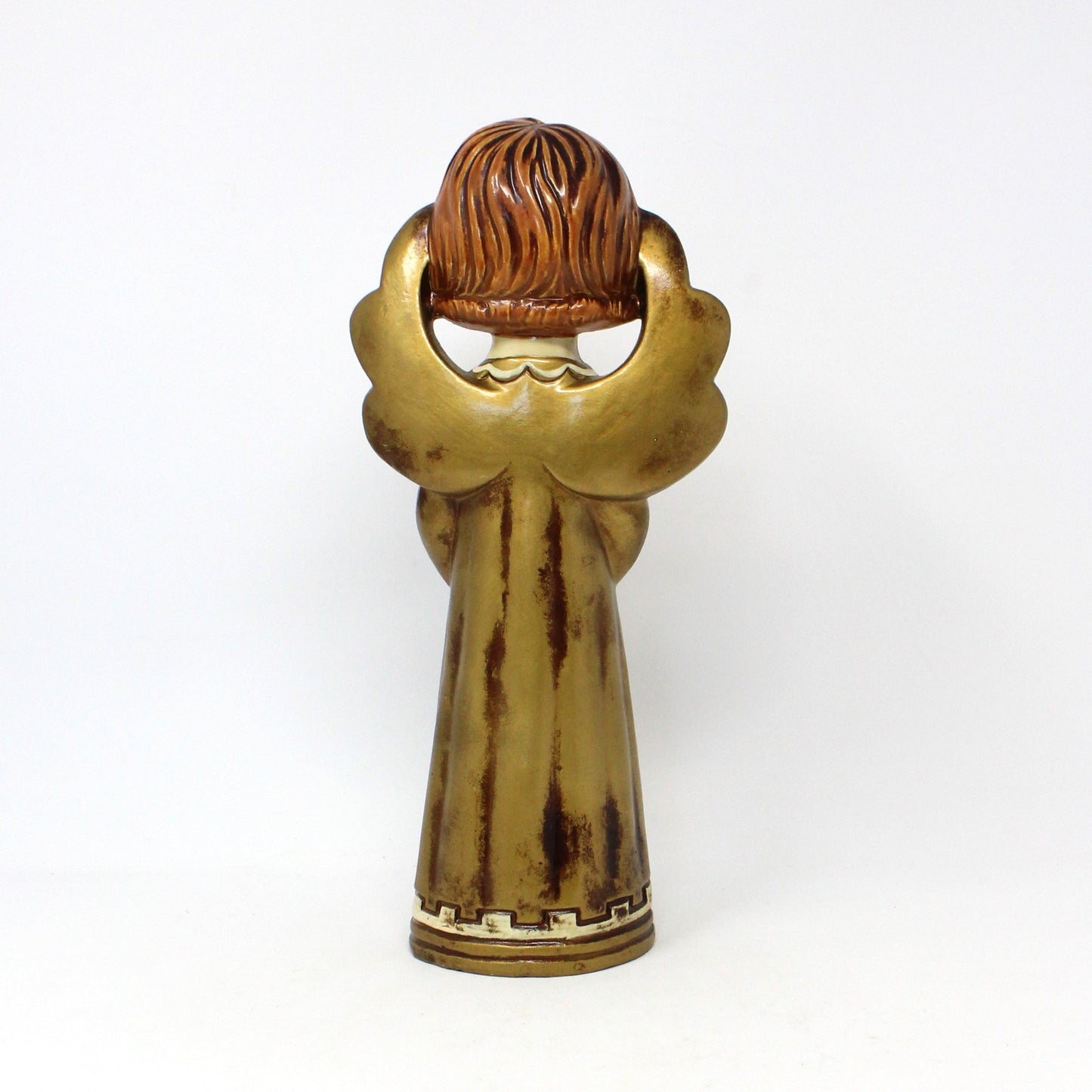 Figurine, Dickson, Choir Angels with Rhinestones, Papier Mache, Set of 2, Vintage Japan