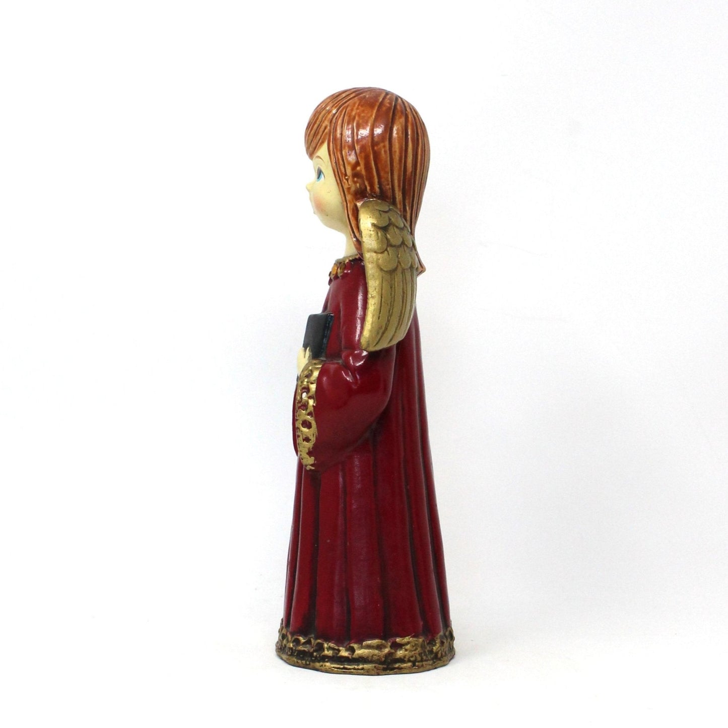 Figurine, Ardco, Choir Angel with Rhinestones, Papier Mache, Vintage Christmas Japan