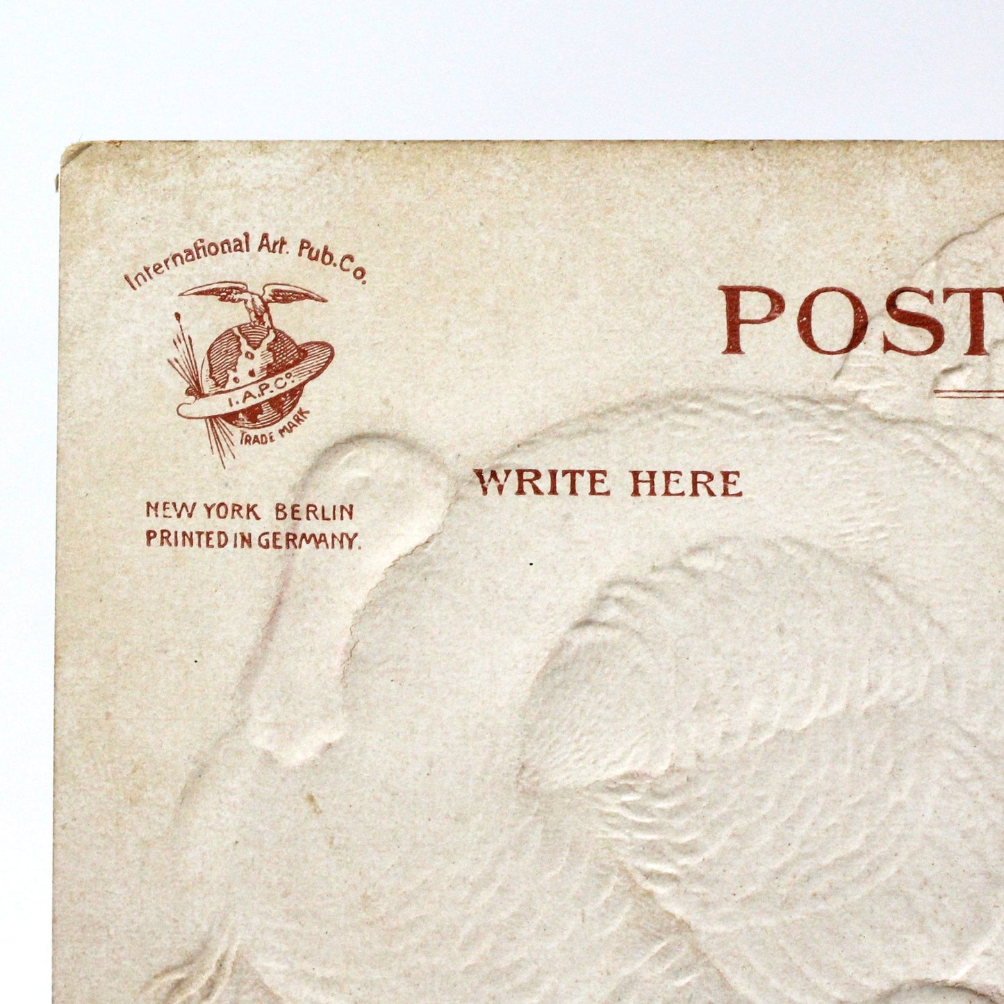 Postcards, Thanksgiving Card, Embossed Turkeys, Male & Female, Cordial Thanksgiving Greetings, Antique