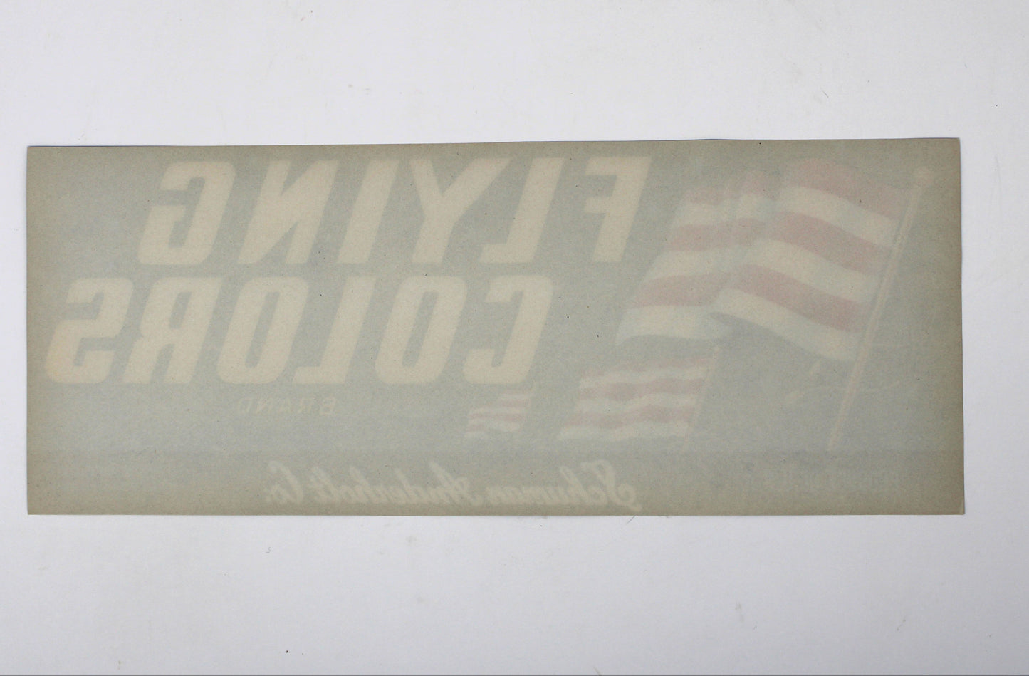 Crate Label: Flying Colors Brand, American Flags, Schuman Anderholt Co., Holtville California, 1940s