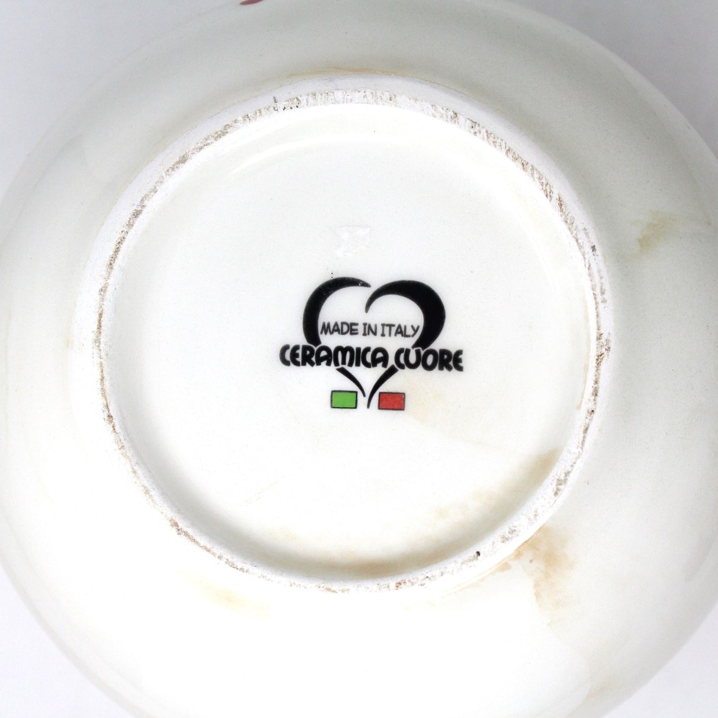 Pitcher, Italian Pottery, Hand Made, Ceramica Cuore, Ramage Scroll Pattern, Servingware, Drinkware