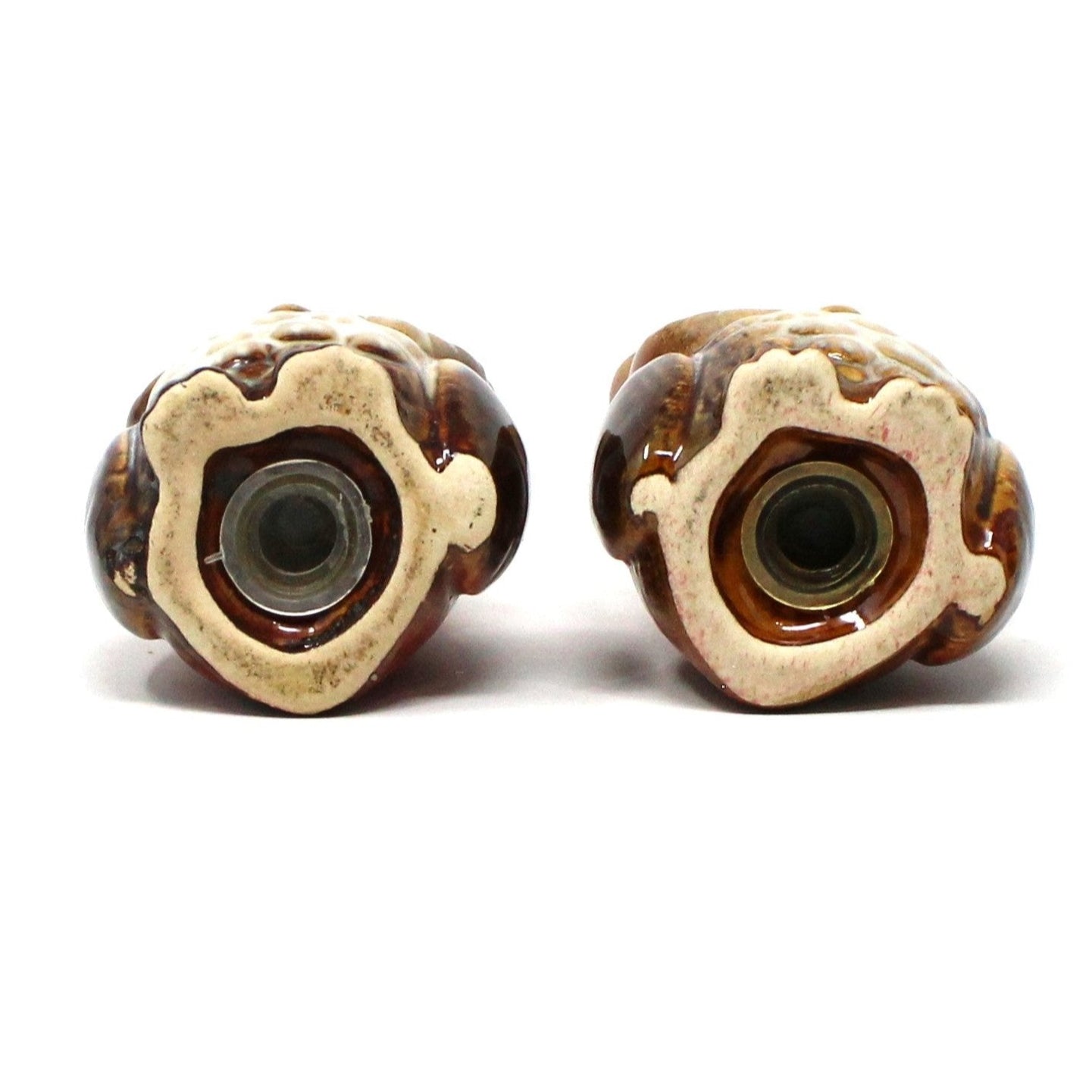 Salt and Pepper Shakers, Owl Shaped Ceramic, Vintage