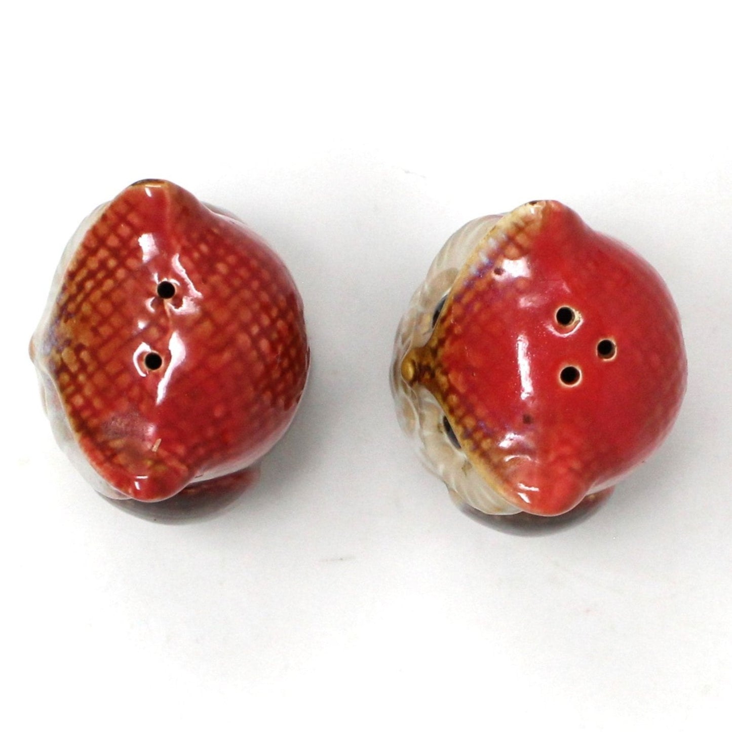 Salt and Pepper Shakers, Owl Shaped Ceramic, Vintage
