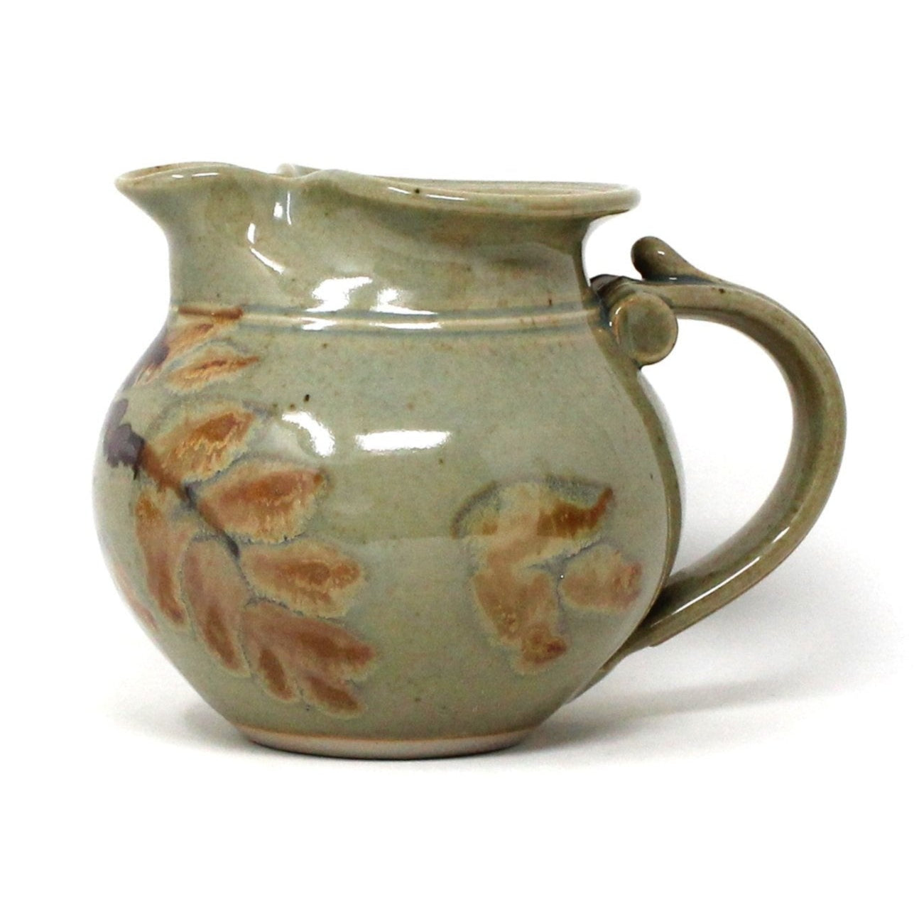 Pitcher, Carol McFarlan Studio Ceramic Pottery Pitcher, Thrown Glazed Stoneware, Vintage