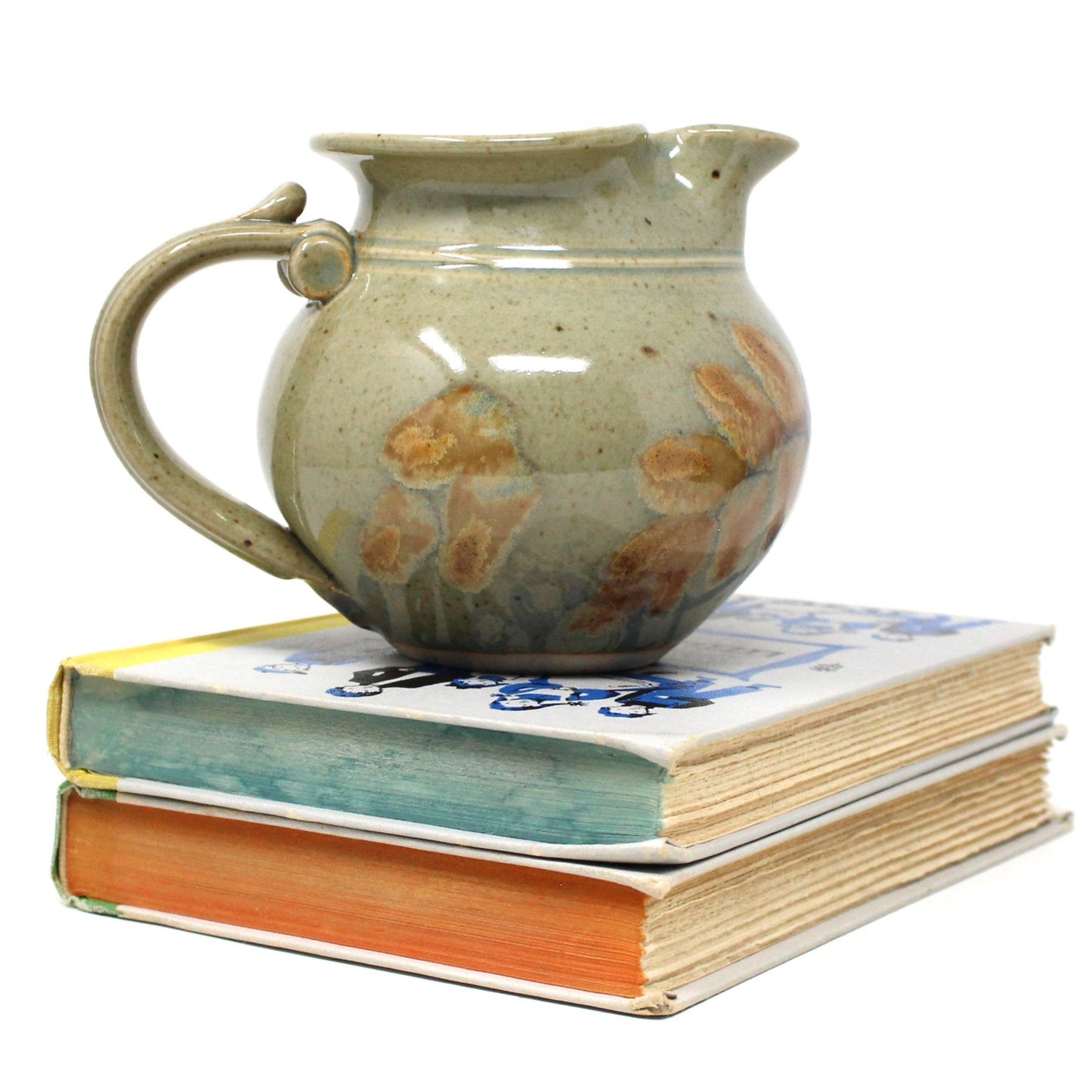 Pitcher, Carol McFarlan Studio Ceramic Pottery Pitcher, Thrown Glazed Stoneware, Vintage