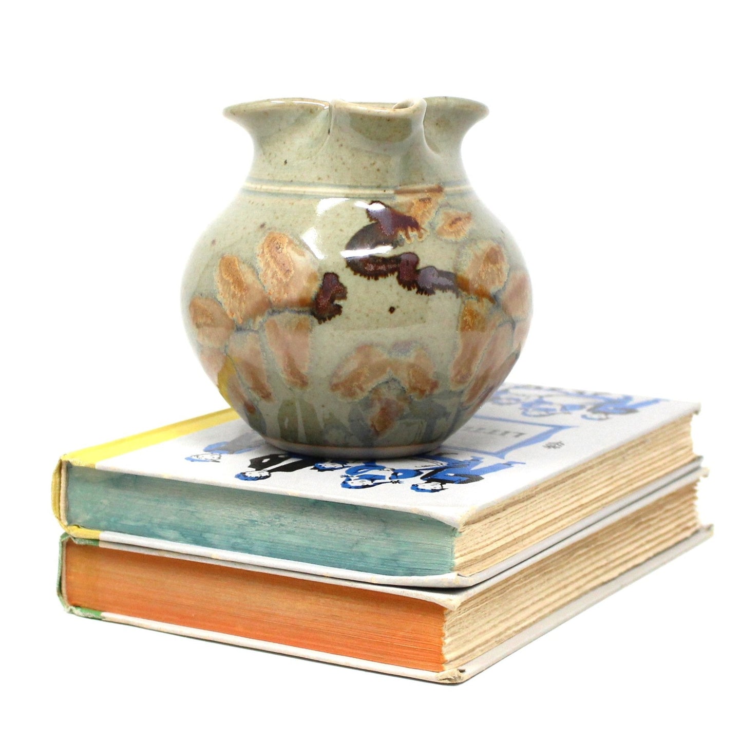 Pitcher, Carol McFarlan Studio Ceramic Pottery Pitcher, Thrown Glazed Stoneware, Vintage