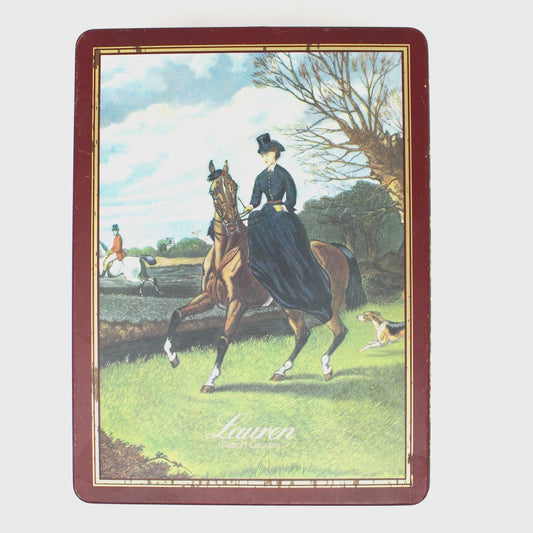 Tins, Gift Tin / Cookie Tin, Ralph Lauren, Equestrian Box, Victorian Woman Riding Horse, John Sturgess, Vintage