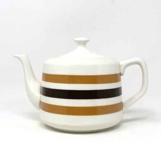 Teapot, Carrigaline, Colleen Striped Teapot, Mid Century Ireland Pottery, Vintage, SOLD
