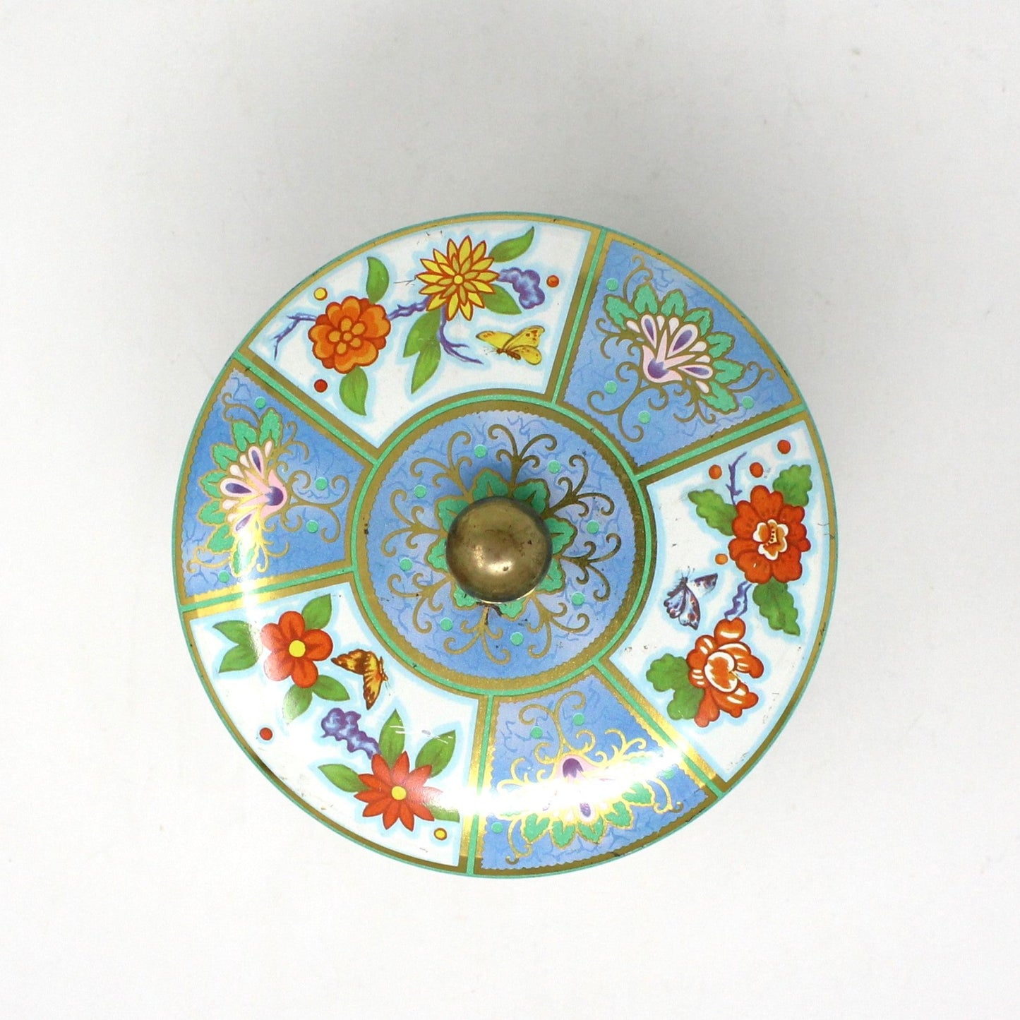 Tins, Gift Tin / Cookie Tin, Daher, Asian Floral Chinoiserie, Vintage, England