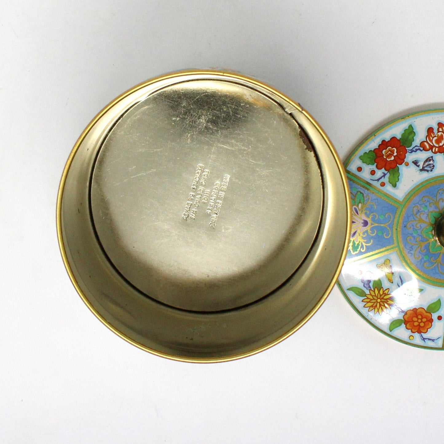 Tins, Gift Tin / Cookie Tin, Daher, Asian Floral Chinoiserie, Vintage, England