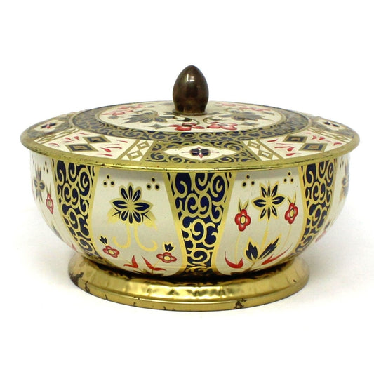 Tins, Gift Tin / Cookie Tin, Crown Derby, Imari Style Design, Chinoiserie Vintage, England