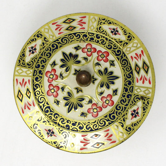 Tins, Gift Tin / Cookie Tin, Crown Derby, Imari Style Design, Chinoiserie Vintage, England