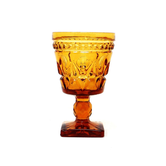 Wine Glasses, Colony Glass, Amber Park Lane, Set of 7, Vintage, SOLD