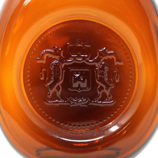 Collectible Bottle, Liquor Bottle, Amber / Brown Glass, Lions Crest Seal, Italian Liquor Empty, Collectible