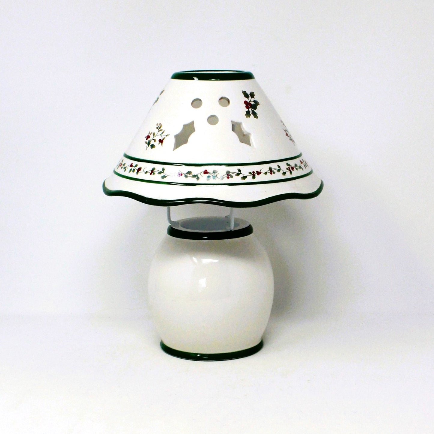Candle Lamp, Shade / Jar, Pfaltzgraff, Winterberry Votive Lamp, Christmas Holiday