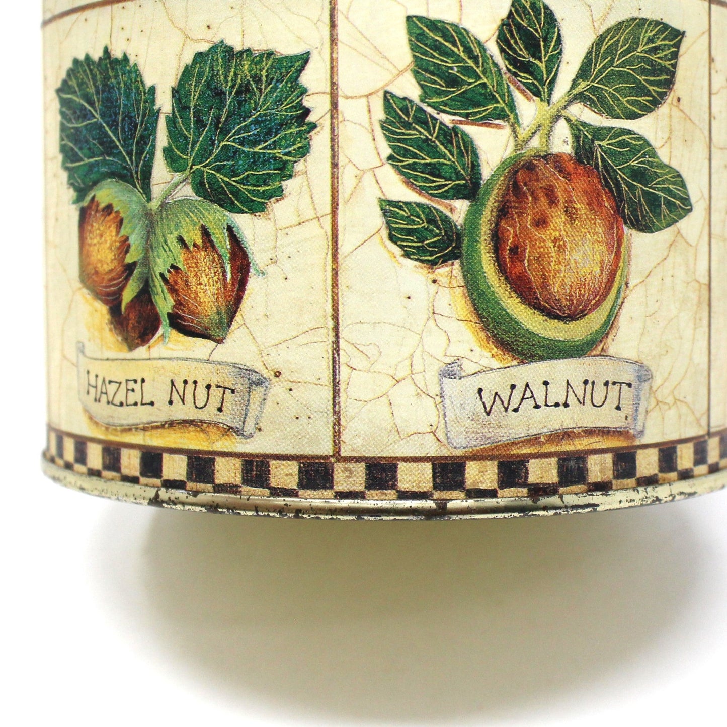Gift Tin / Candy Tin, Acorns, Hazelnuts, Chestnuts, Vintage, England