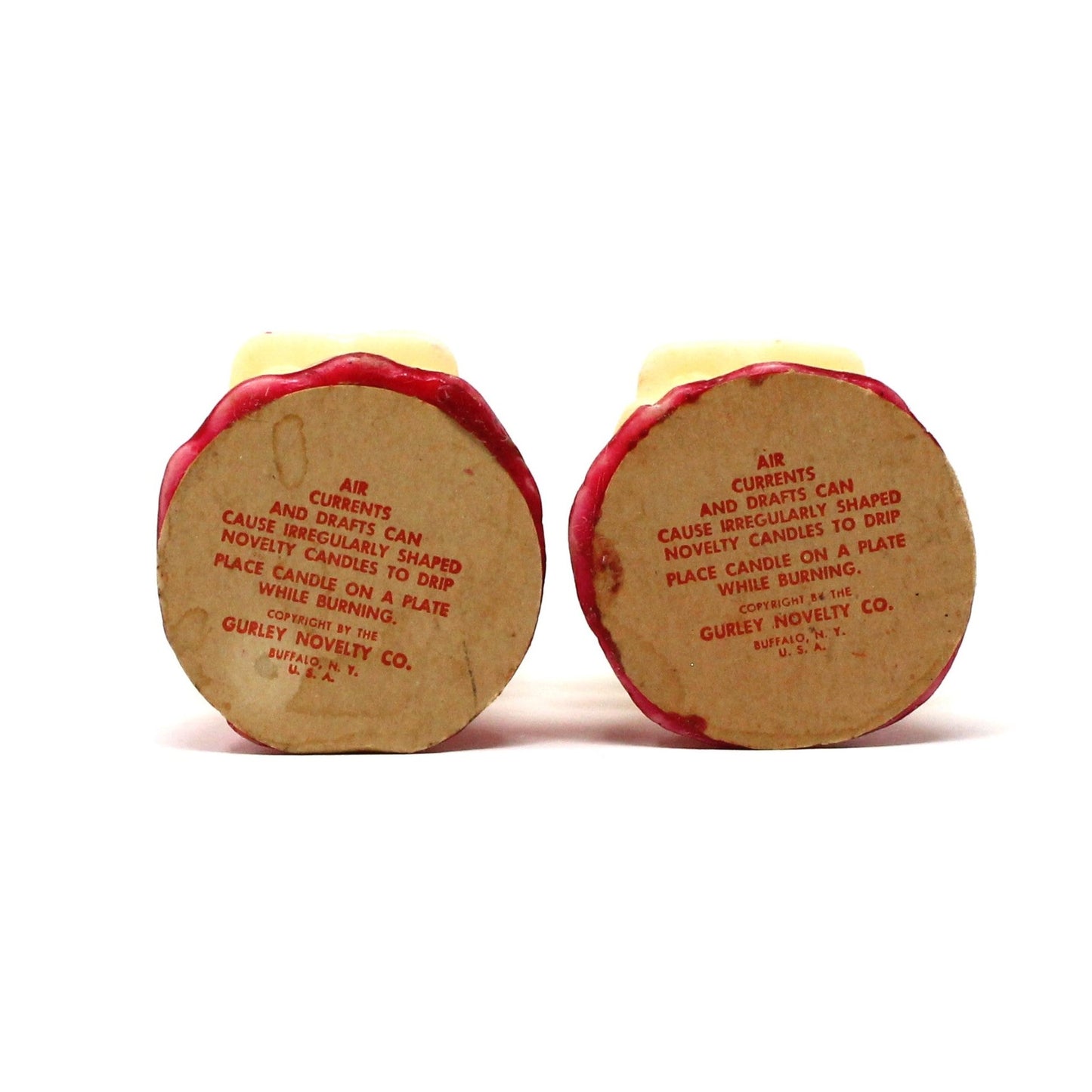 Candle, Gurley Novelty, Figural Christmas Choir Singer Caroler Girl & Boy, Vintage Collectibles