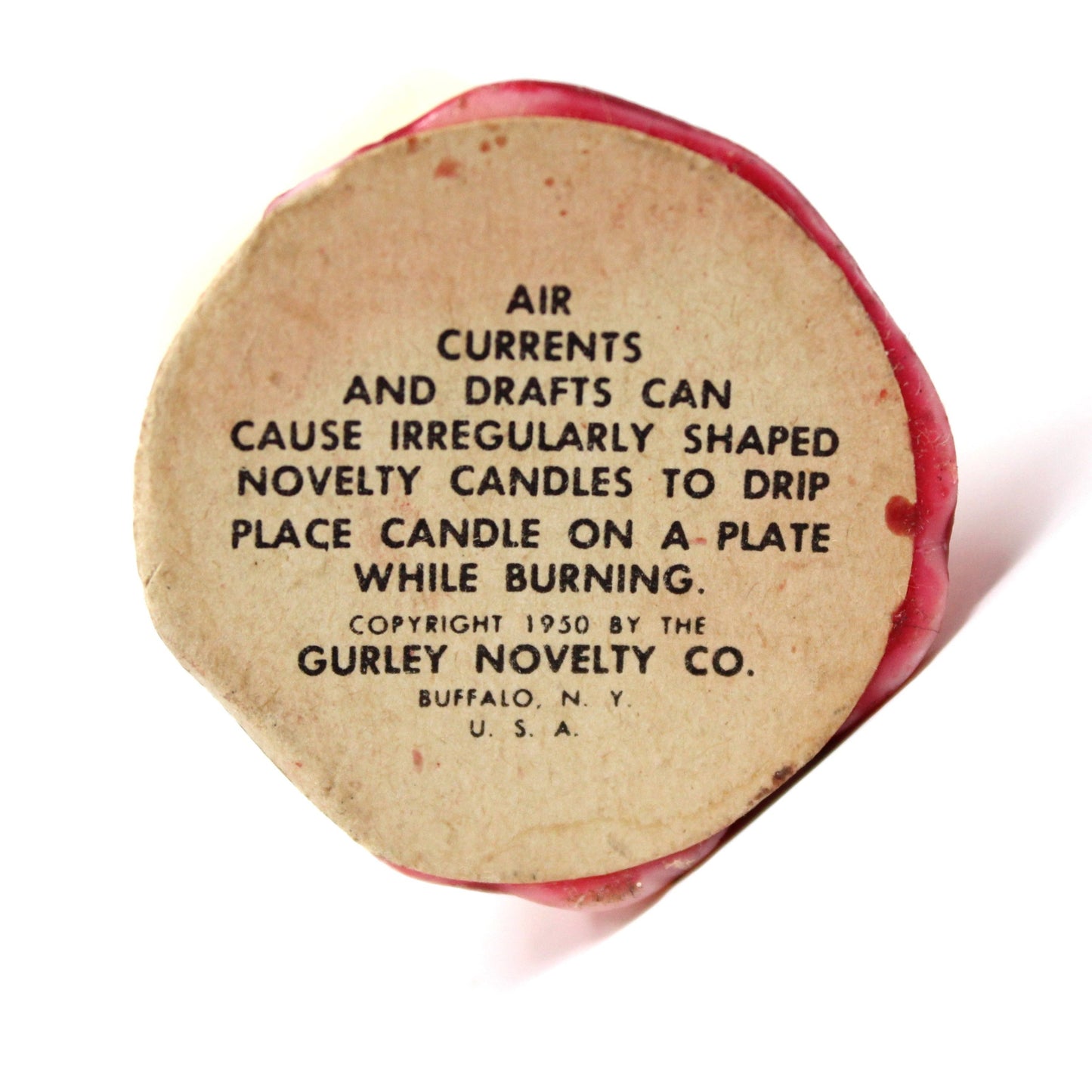 Candle, Gurley Novelty, Figural Christmas Choir Singer Caroler Boy, Vintage Collectibles