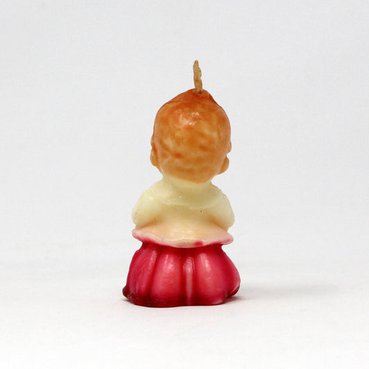 Candle, Gurley Novelty, Figural Christmas Choir Singer Caroler Boy, Vintage Collectibles