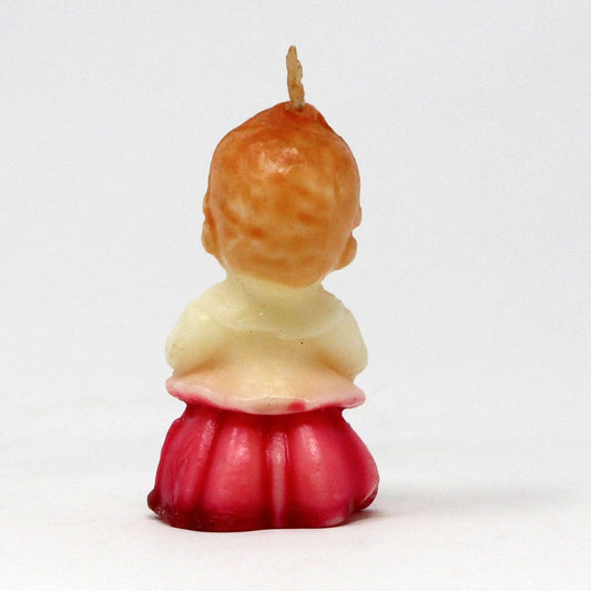 Candle, Gurley Novelty, Choir Caroler Boy, Paraffin Wax, Buffalo NY, Vintage 1950s